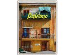 Vianmo Insegna Di Latta 40X30 Cm Palermo Italien GebäUde Urlaubsort