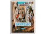 Vianmo Insegna Di Latta 40X30 Cm Sanremo Italien Altstadt GebäUde