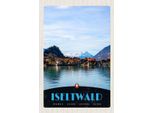 Vianmo Insegna In Legno 18X12 Cm Iseltwald See Schnee