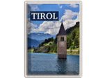 Vianmo Insegna Di Latta 40X30 Cm Tirol ÖSterreich Kirchturm Im Wasser