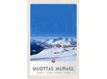 Vianmo Insegna In Legno 18X12 Cm Muottas Murgal Schweiz Schnee