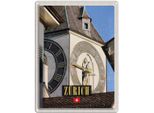 Vianmo Insegna Di Latta 40X30 Cm ZüRich Kirchenuhr Gold Architektur