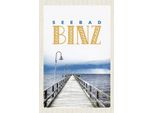 Vianmo Insegna In Legno 18X12 Cm Seebad Binz Strand Ebbe Und Flut
