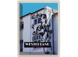 Vianmo Insegna Di Latta 40X30 Cm Westerland Sylt Tintenfisch Graffiiti