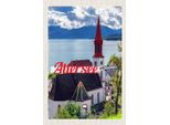 Vianmo Insegna In Legno 18X12 Cm Attersee ÖSterreich Kirche Berge See