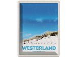 Vianmo Insegna Di Latta 40X30 Cm Westerland Gemeine Sylt Strand Gehweg