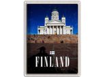 Vianmo Insegna Di Latta 40X30 Cm Finnland Kirche Treppe Architektur