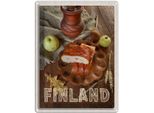 Vianmo Insegna Di Latta 40X30 Cm Finnland Weihnachten Apfel Delikatesse