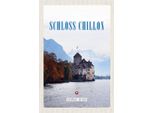 Vianmo Insegna In Legno 18X12 Cm Ausblick Auf Schloss Chillon Genfersee