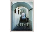 Vianmo Insegna Di Latta 40X30 Cm Greece Griechenland Durchgang GebäUde