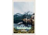 Vianmo Insegna In Legno 18X12 Cm HallstäTtersee Berge Schiff Boot Berg