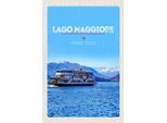 Vianmo Insegna In Legno 18X12 Cm Lago Maggiore Schiff See Berge