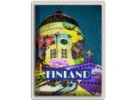 Vianmo Insegna Di Latta 40X30 Cm Finnland Kirche Skulptur Mittelalter