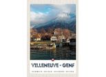 Vianmo Insegna In Legno 18X12 Cm Villeneuve-Genf Schweiz WäLder Wandern