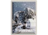 Vianmo Insegna Di Latta 40X30 Cm Skandinawien Schnee Winter Berg Haus