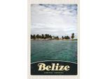 Vianmo Insegna In Legno 18X12 Cm Belize Central Amerika Strand