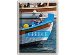 Vianmo Insegna Di Latta 40X30 Cm Greece Griechenland Sommer Boot Meer