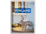 Vianmo Insegna Di Latta 40X30 Cm Finnland Hirsch Lichterkette Schrank