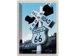 Vianmo Insegna Di Latta 40X30 Cm Amerika Route 66 Kingman Az Crossing