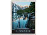 Vianmo Insegna Di Latta 40X30 Cm Kanada Winter Schnee Natur Wald Fluss