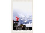 Vianmo Insegna In Legno 18X12 Cm Jungfraujoch Schweiz Wintertraum