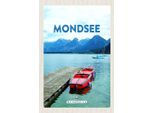 Vianmo Insegna In Legno 18X12 Cm Mondsee ÖSterreich Boote See Berge