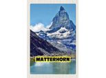Vianmo Insegna In Legno 18X12 Cm Matterhorn Schweiz Wanderung