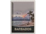 Vianmo Insegna Di Latta 40X30 Cm Barbados Strand Meer Unwetter