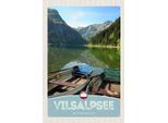 Vianmo Insegna In Legno 18X12 Cm Vilsalpsee ÖSterreich WäLder Boot