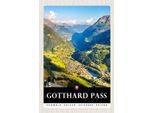 Vianmo Insegna In Legno 18X12 Cm Gotthard Pass Wanderung Natur WäLder