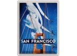 Vianmo Insegna Di Latta 40X30 Cm San Francisco BrüCke Flugzeug Himmel