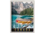 Vianmo Insegna Di Latta 40X30 Cm Kanada Europa Meer Gebirge Boot