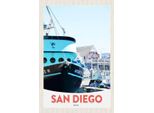 Vianmo Insegna In Legno 18X12 Cm San Diego Usa Amerika Yacht Meer