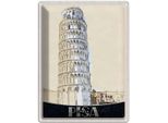 Vianmo Insegna Di Latta 40X30 Cm Pisa Italien Schiefer Turm Architektur