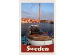Vianmo Insegna In Legno 18X12 Cm Schweden Europa Meer Schiff GebäUde