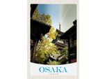 Vianmo Insegna In Legno 18X12 Cm Osaka Japan Asien HäUser Stadt