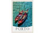 Vianmo Insegna In Legno 18X12 Cm Porto Portugal Europa Boote Meer