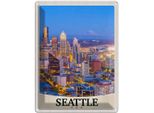 Vianmo Insegna Di Latta 40X30 Cm Seattle Usa Amerika Stadt Abend