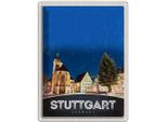 Vianmo Insegna Di Latta 40X30 Cm Stuttgart Altstadt GebäUde Architektur