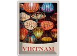 Vianmo Insegna Di Latta 40X30 Cm Vietnam Asien Bunte Laterne Kultur