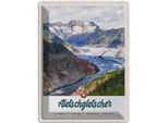 Vianmo Insegna Di Latta 40X30 Cm Aletschgletsch Schweiz Gebirge Winter