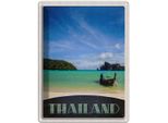 Vianmo Insegna Di Latta 40X30 Cm Thailand Meer Boot Gebirge Himmel
