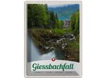 Vianmo Insegna Di Latta 40X30 Cm Giessbachfall Wald Wasserfall Natur