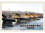 Vianmo Insegna In Legno 12X18 Cm Regensburg Steinerne BrüCke Fluss