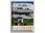 Vianmo Insegna Di Latta 40X30 Cm Iseltwald Gebirge Schnee Wald Schloss