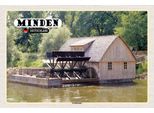 Vianmo Insegna In Legno 12X18 Cm Minden SchifssmüHle Fluss