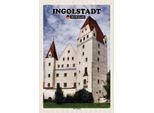 Vianmo Insegna In Legno 18X12 Cm Ingolstadt Neues Schloss
