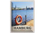 Vianmo Insegna Di Latta 40X30 Cm Hamburg Hafen Deutschland Fluss Stadt