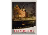 Vianmo Insegna Di Latta 40X30 Cm Hamburg Deutschland BrüCke Kirche