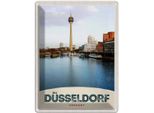 Vianmo Insegna Di Latta 40X30 Cm Deutschland DüSseldorf Fernseherturm